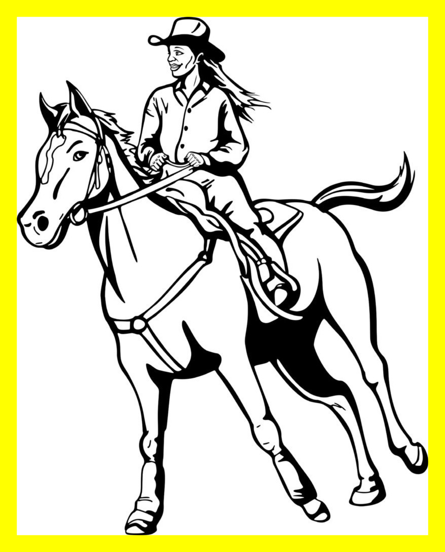 879x1090 Cowgirl Coloring Pages
