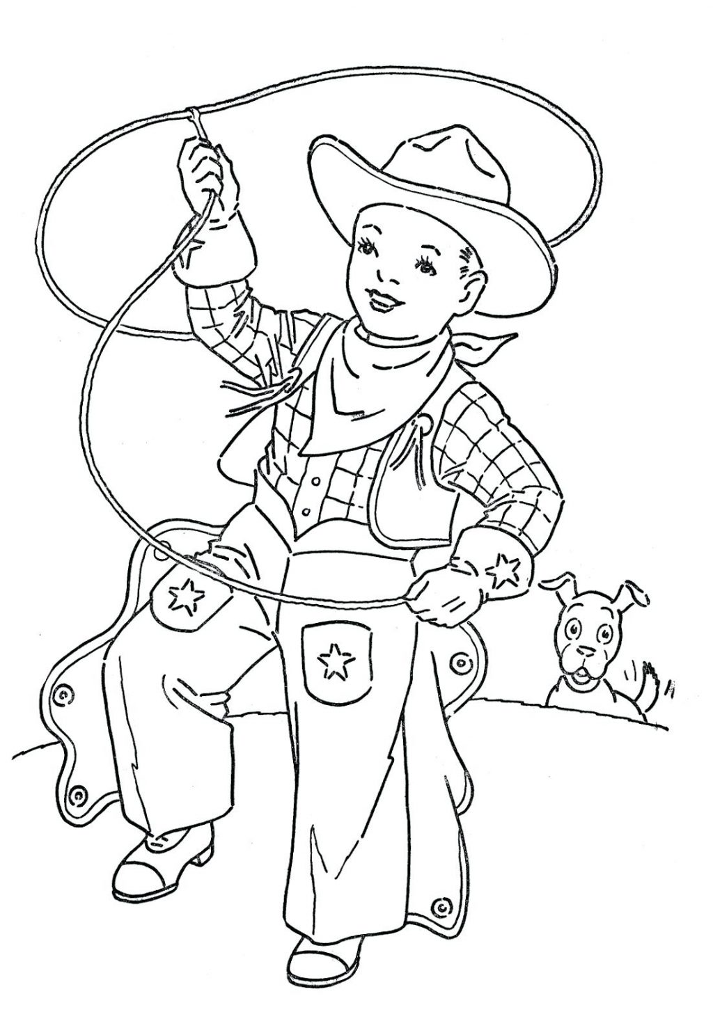 1024x1487 Coloring Pages ~ Cowgirl Coloring Pages Popular Cowboy Pictures