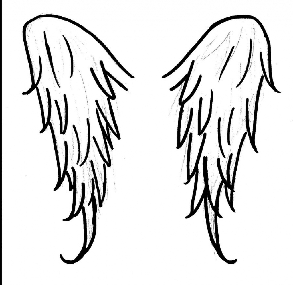 Simple Angel Wing Drawings Simple Angel Wings Drawing 14 Pics 1024x996 Simple Angel Wing Drawings Simple Angel Wings Drawing 14 Pics