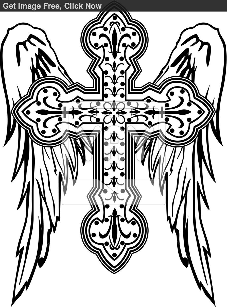 Cross With Wing Illustration 30ca24.jpg Cross Tattoos 895x1210 Cross With Wing Illustration 30ca24.jpg Cross Tattoos