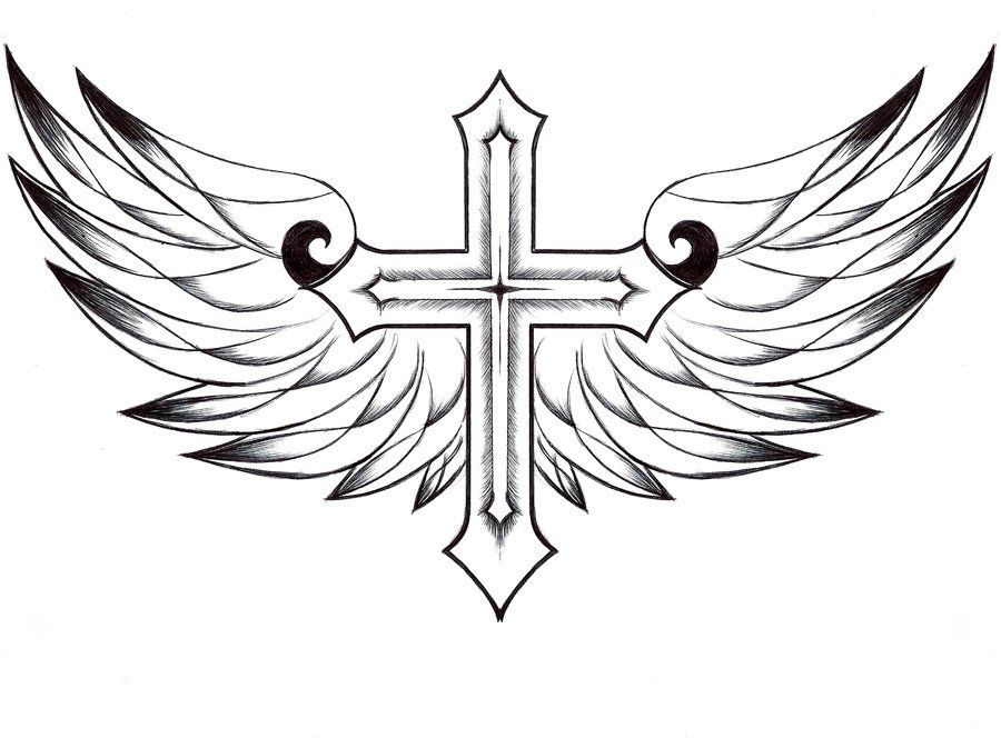 Free Printable Cross With Wings Coloring Pages For Adults 900x664 Free Printable Cross With Wings Coloring Pages For Adults
