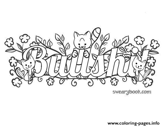 Bullshit Swear Words Word Adult Coloring Pages Printable 570x440 Bullshit Swear Words Word Adult Coloring Pages Printable
