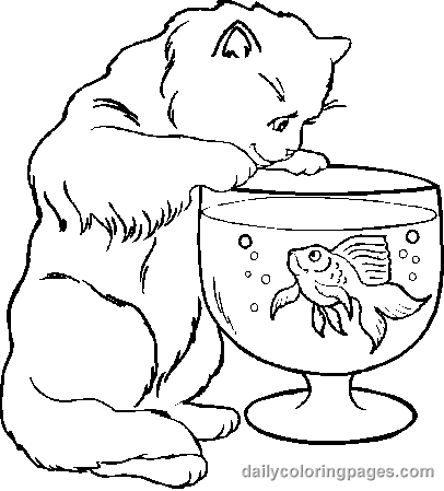 Cute Cat Coloring Pages Color Bros 406x449 Cute Cat Coloring Pages Color Bros