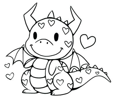 Coloring Pages For Cute Dragons 400x340 Coloring Pages For Cute Dragons