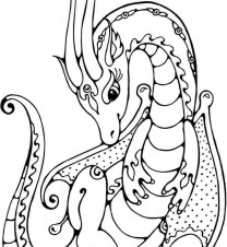 Dragon Coloring Pages Prints And Colors 4931, 208x226 Dragon Coloring Pages Prints And Colors 4931,
