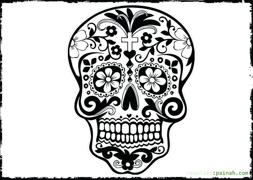 1024x728 Day Of The Dead Coloring Pages For Adults Day Of The Dead Coloring