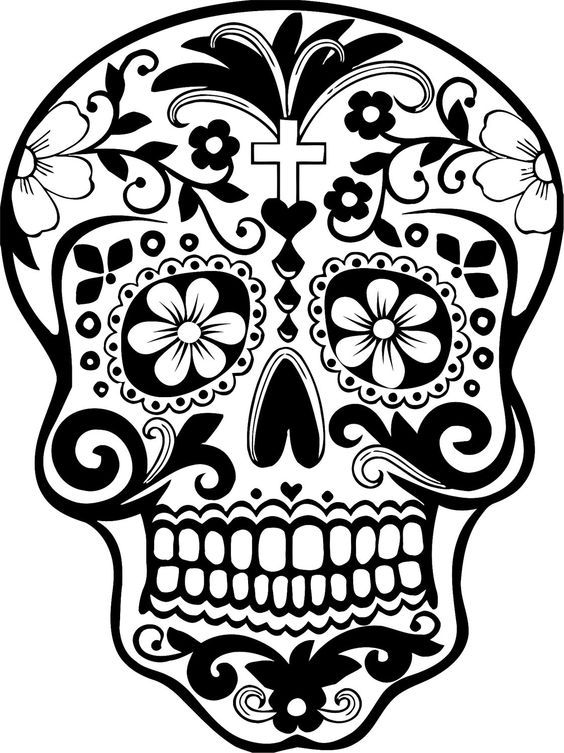 564x753 Sugar Skull Wall Vinyl Decal Sticker Art Graphic Sticker