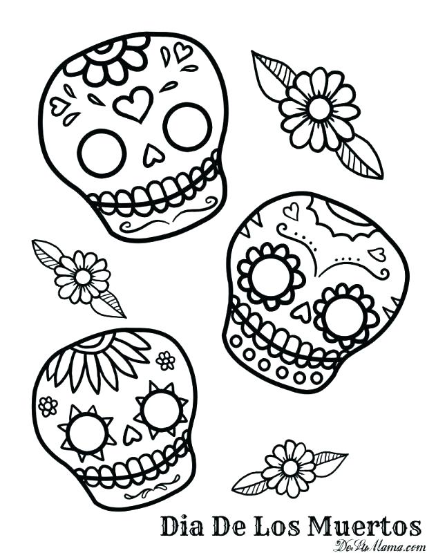 618x800 Day Of Dead Coloring Pages Day Of The Dead Coloring Page Free