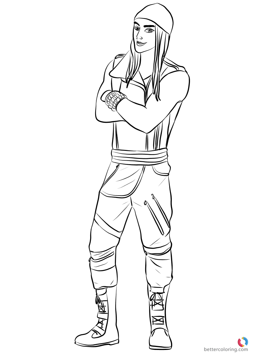 857x1200 Jay From Descendants 2 Coloring Pages Printable For Kids