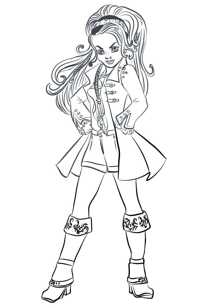 858x1200 Coloring Pages Descendants 2