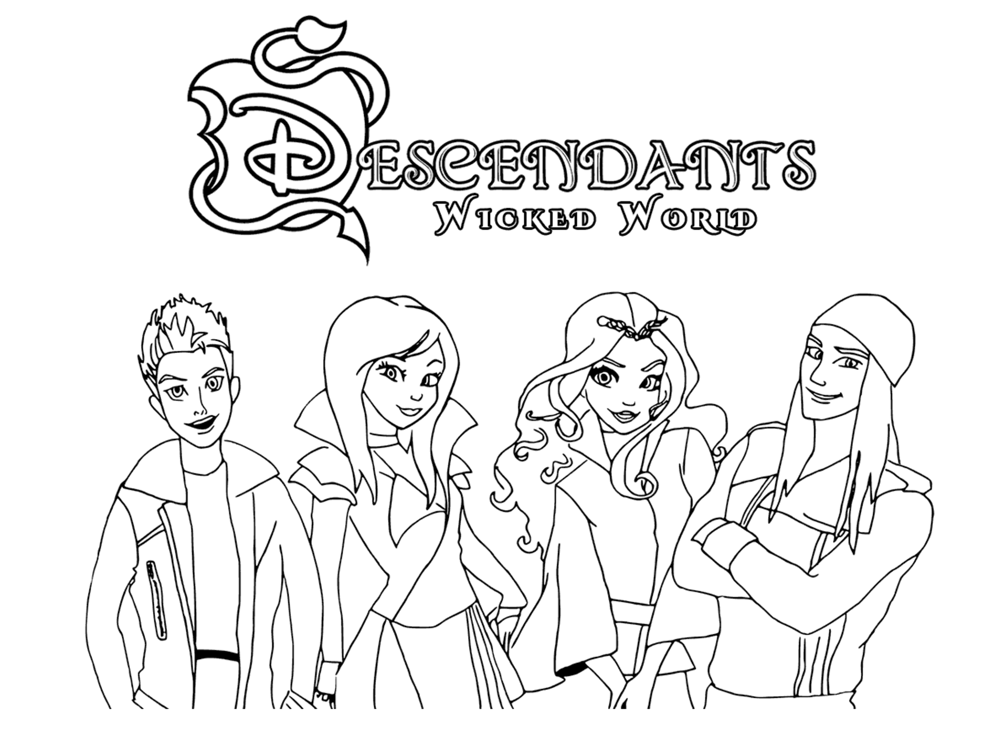 2000x1480 Coloring Pages Descendants 2 Gallery Coloring For Kids 2018