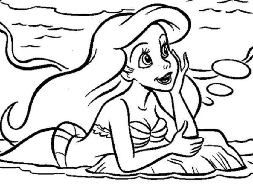 Little Mermaid Disney Ariel Coloring Pages 846x632 Little Mermaid Disney Ariel Coloring Pages