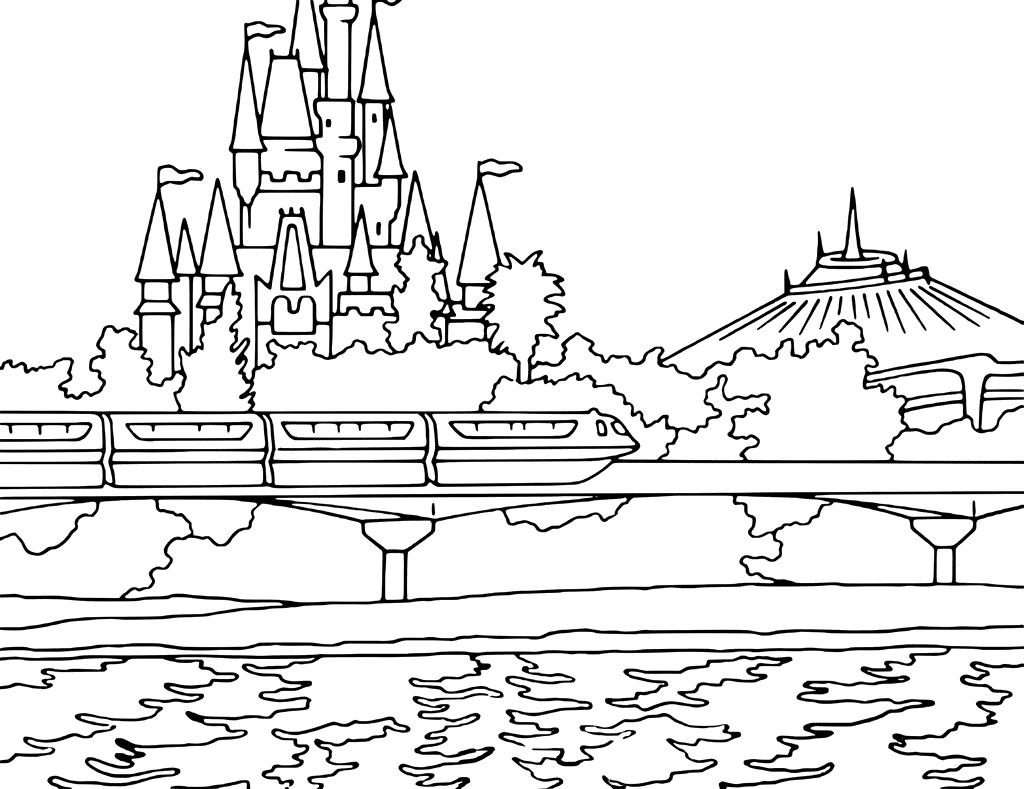 Disney World Coloring Pages 1024x789 Disney World Coloring Pages