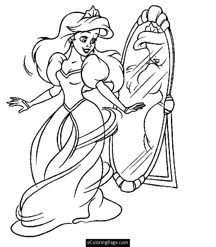 Princess Ariel Printable Coloring Page 700x800 Princess Ariel Printable Coloring Page