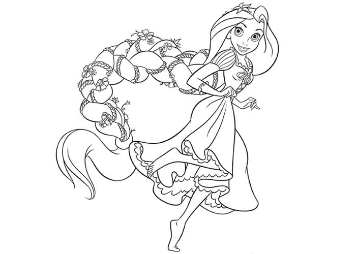 Disney Princess Rapunzel Coloring Pages Printable 700x500 Disney Princess Rapunzel Coloring Pages Printable