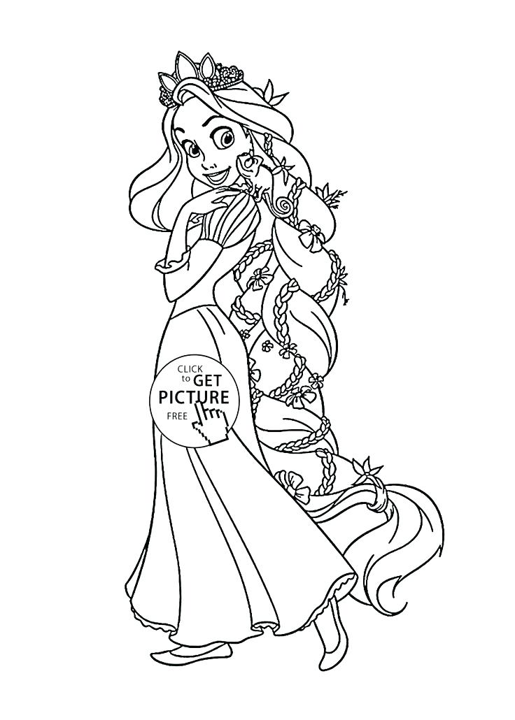Rapunzel Coloring 736x1030 Rapunzel Coloring