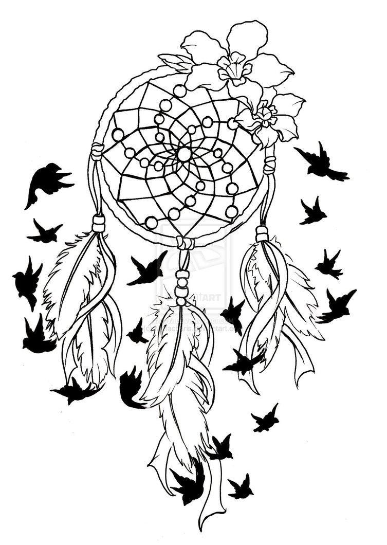 Dreamcatcher Coloring Page 753x1060 Dreamcatcher Coloring Page