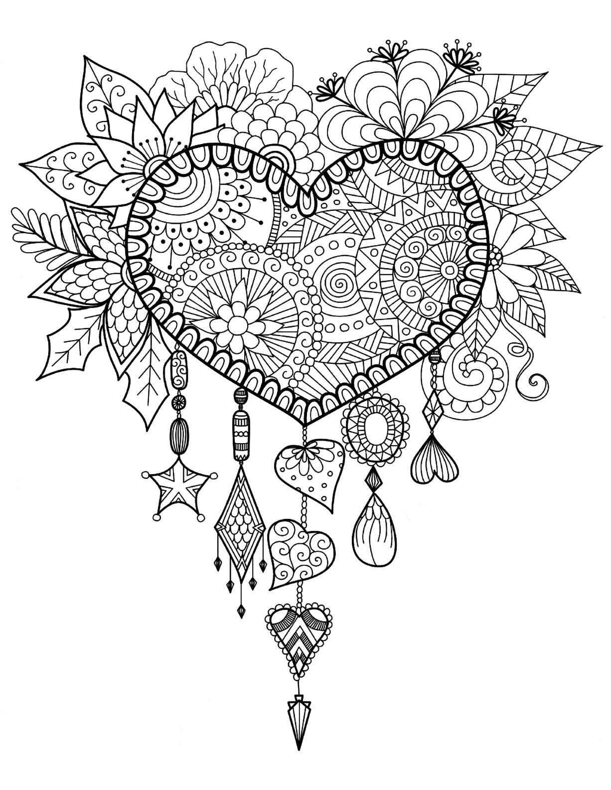 Printable Dream Catcher Coloring Pages Printable Collection 1226x1585 Printable Dream Catcher Coloring Pages Printable Collection