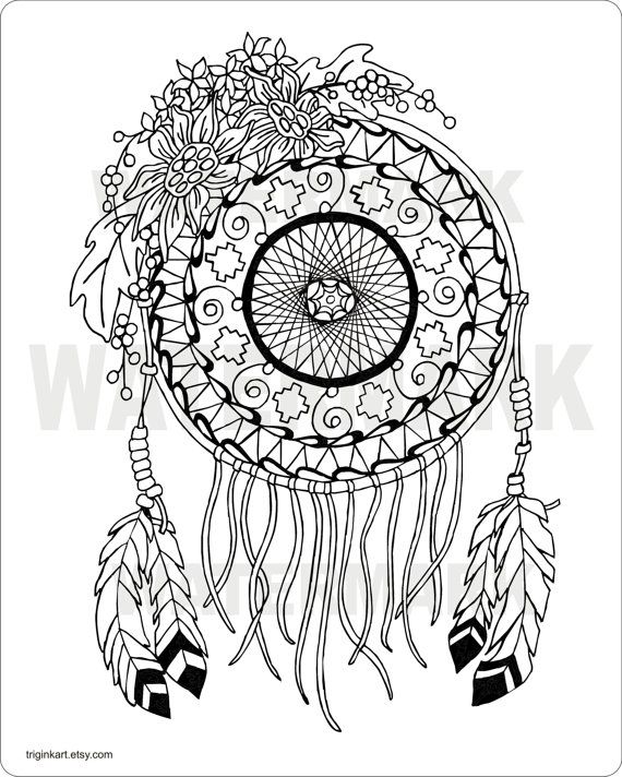 Dream Catcher Coloring Pages For Adults Preschool To Good Page 570x712 Dream Catcher Coloring Pages For Adults Preschool To Good Page