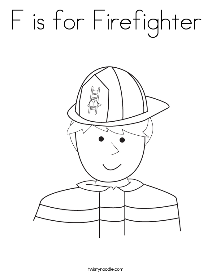685x886 F Is For Firefighter Coloring Page
