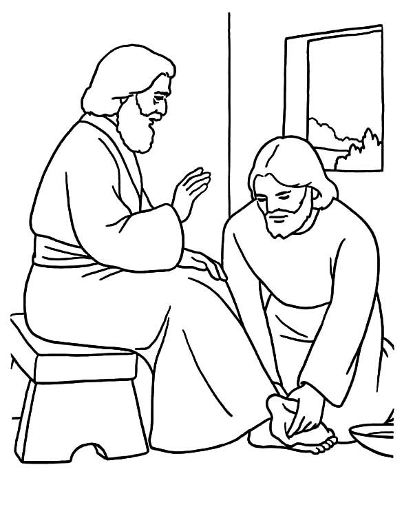600x765 Kindness, Kindness Jesus Washing Feet Coloring Pages Coloring