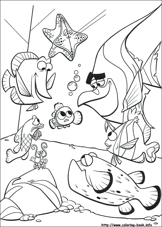 567x794 Finding Nemo Coloring Pages Together With Free Finding Dory