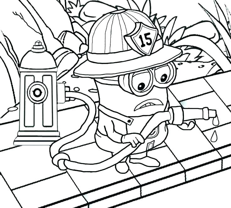 Fire Prevention Coloring Pages Fireman Coloring Page Firefighter 736x662 Fire Prevention Coloring Pages Fireman Coloring Page Firefighter