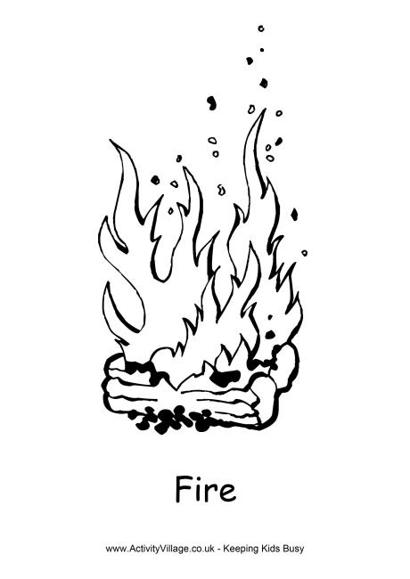 Fire Colouring Page 460x650 Fire Colouring Page