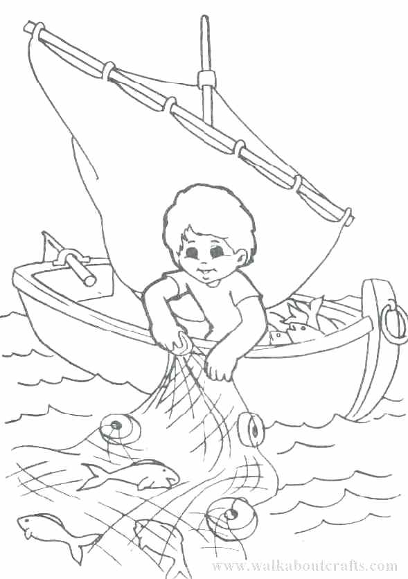 589x836 Fisher Price Coloring Pages Fisherman Coloring Pages Bass Fish