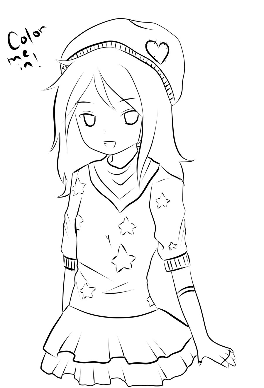 900x1322 Anime Coloring Pages