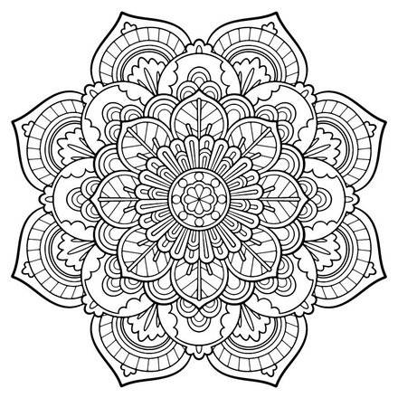 Adult Coloring Pages Beautiful Flower 440x440 Adult Coloring Pages Beautiful Flower