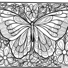 268x268 Coloring Pages Of Butterflies For Adults Give The Best Coloring