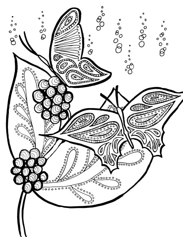 600x776 Butterflies Coloring Pages