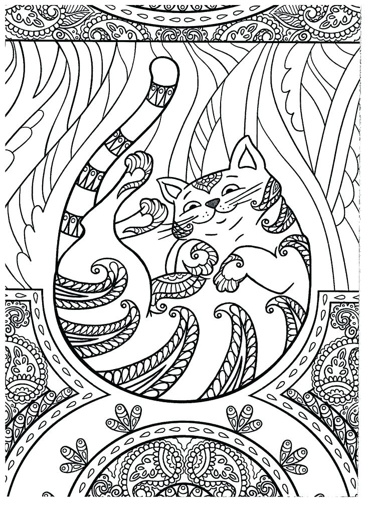 736x1011 Cat Coloring Pages For Adults Cat Coloring Page Adult Pages Hard
