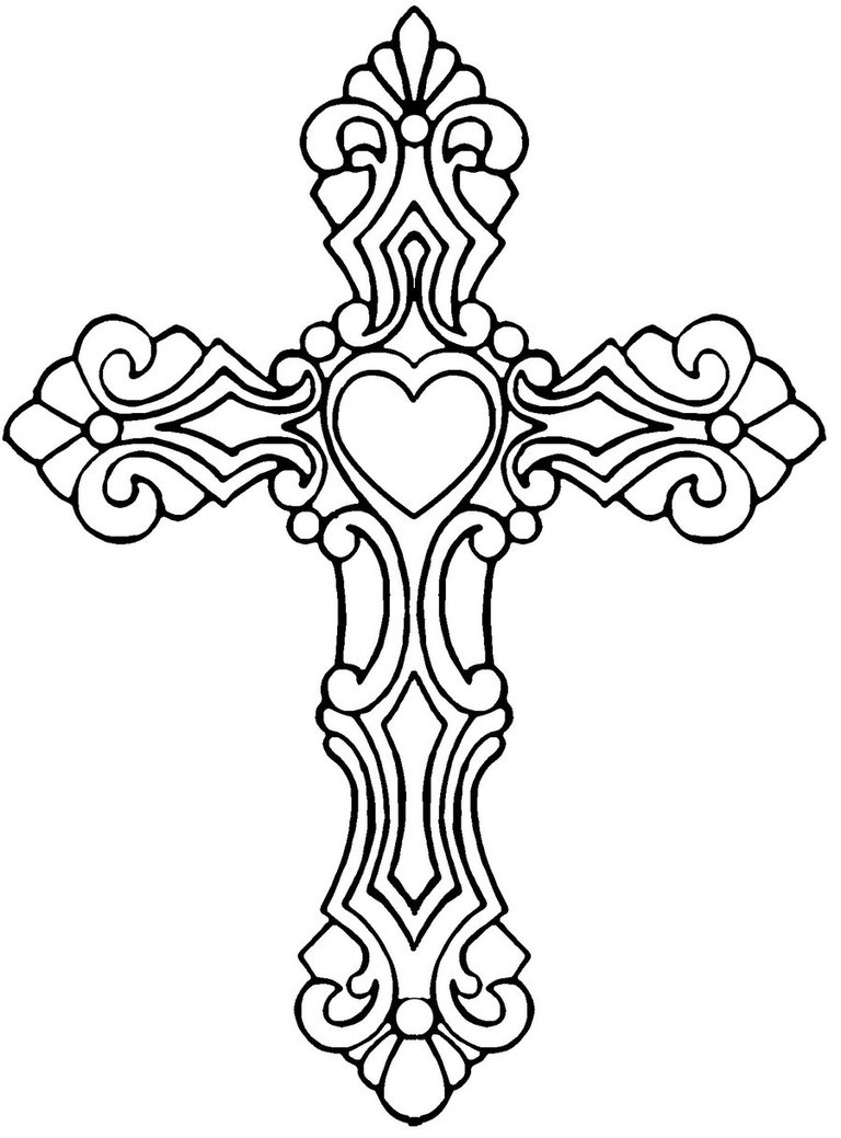 Exciting Cross With Flowers Coloring Pages Pri 768x1039 Exciting Cross With Flowers Coloring Pages Pri