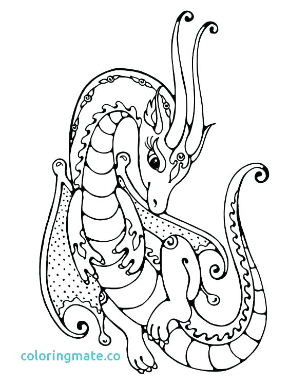 600x750 Cute Dragon Coloring Pages