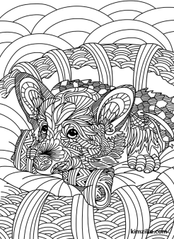 246x338 Cute Zentangle Dog Coloring Page Cats + Dogs Coloring Pages