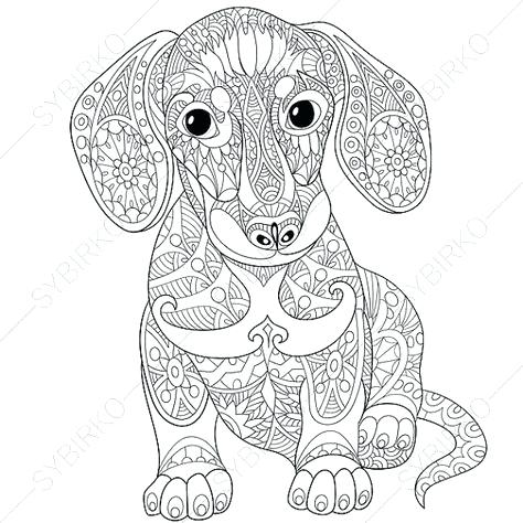 474x474 Dachshund Coloring Pages Dachshund Coloring Page Dachshund Sausage