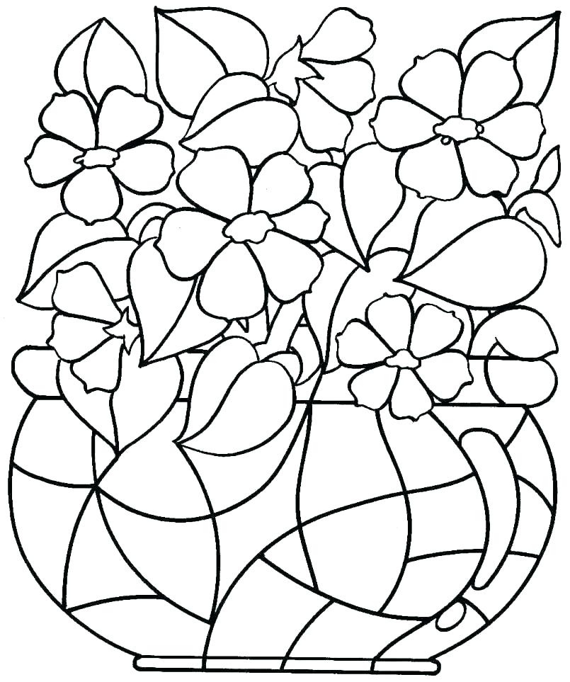 805x963 Easy Flower Coloring Pages Flowers Coloring Pages Easy Flower