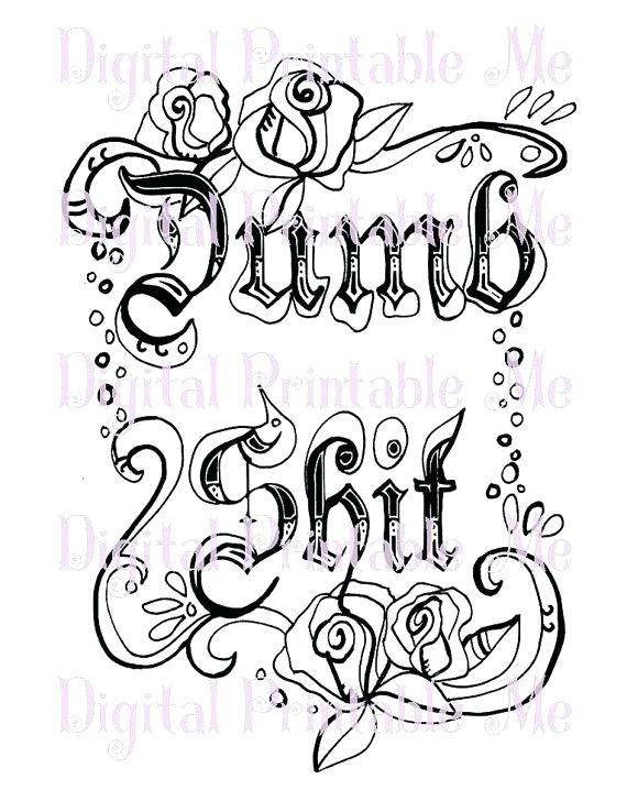 570x738 Unique Adult Swear Word Coloring Pages Or Merman Adult Coloring