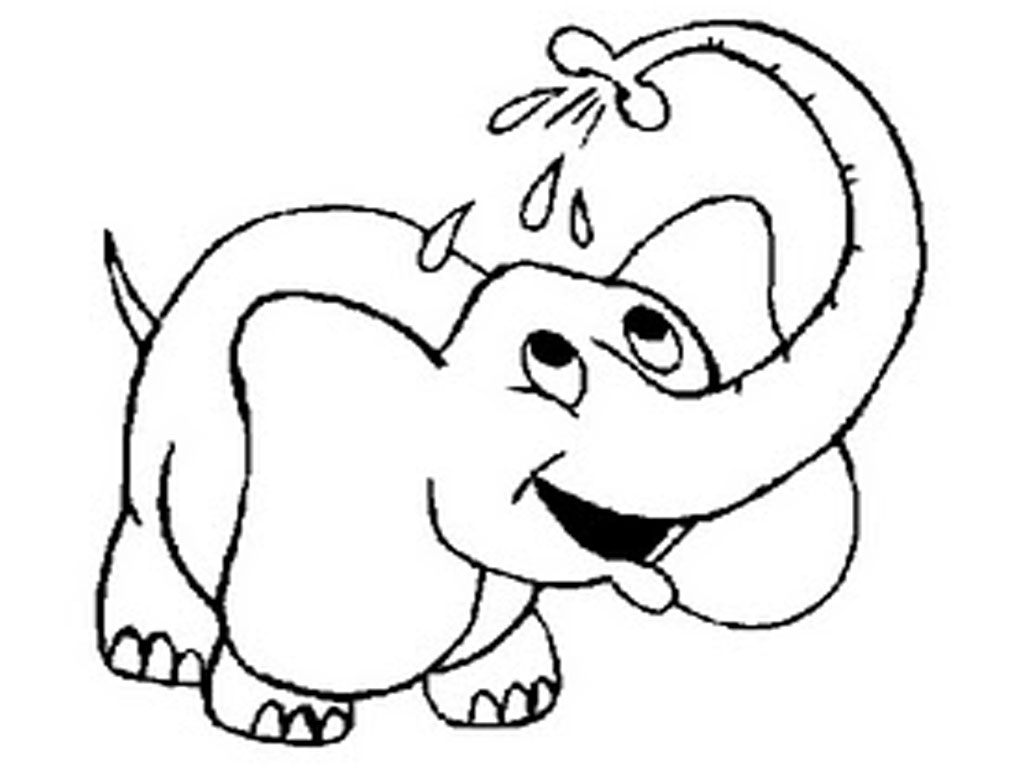 Cartoon Elephant Coloring Pages 1024x768 Cartoon Elephant Coloring Pages