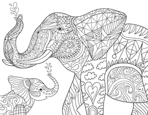 Elephant Coloring Pages For Adults 300x232 Elephant Coloring Pages For Adults