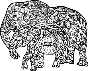Elephants Coloring Pages For Adults 309x250 Elephants Coloring Pages For Adults
