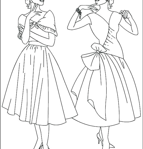 576x600 Fashion Coloring Pages Barbie Fashion Coloring Pages Fashion
