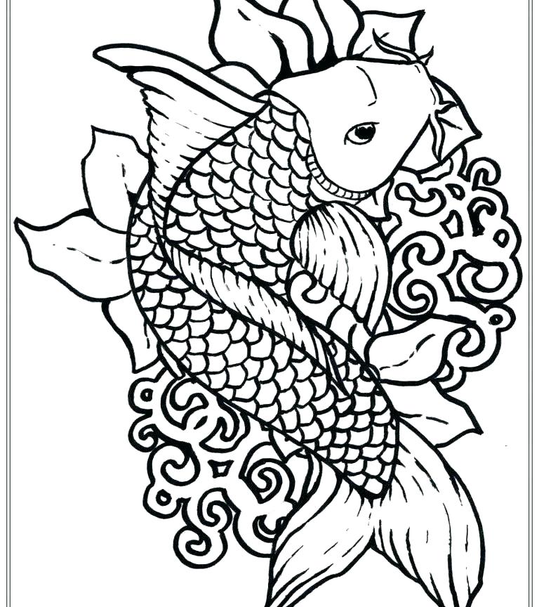 Fish Coloring Pictures Valentine Fish Coloring Page Printable 768x864 Fish Coloring Pictures Valentine Fish Coloring Page Printable