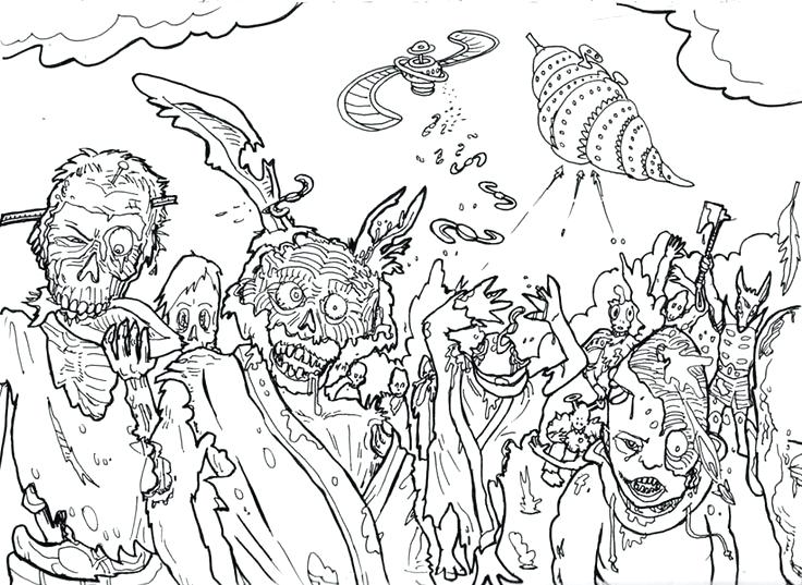 Halloween Zombie Coloring Pages Zombie Coloring Pages Coloring 736x537 Halloween Zombie Coloring Pages Zombie Coloring Pages Coloring