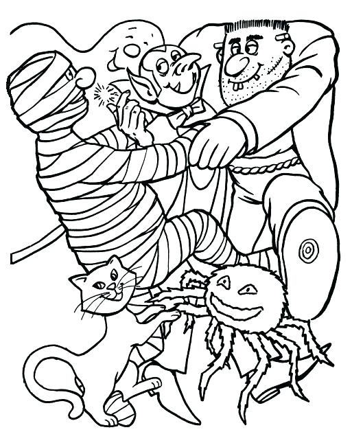 Halloween Coloring Pages Adults 513x629 Halloween Coloring Pages Adults