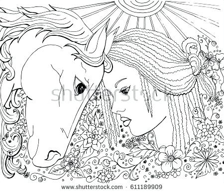 Horse Coloring Pages For Adults 450x388 Horse Coloring Pages For Adults