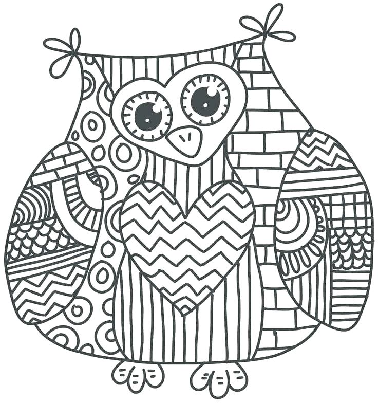 Coloring Pages Of Owls For Adults 736x784 Coloring Pages Of Owls For Adults