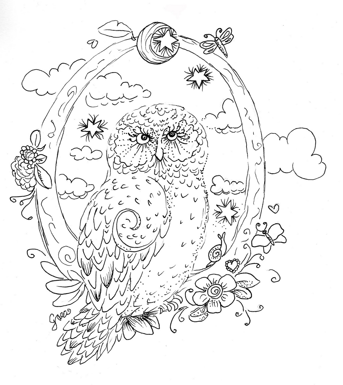 Adult Owl Coloring Page Getcoloringpages Printable 1425x1600 Adult Owl Coloring Page Getcoloringpages Printable